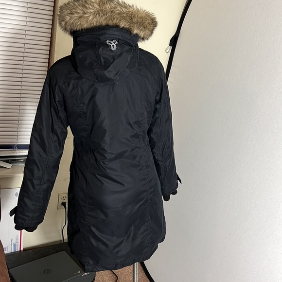 TNA Black Parka with Fur Trim - Picture 2 of 16